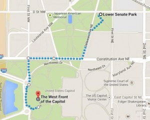 Lower Senate Park to Capitol - Map
