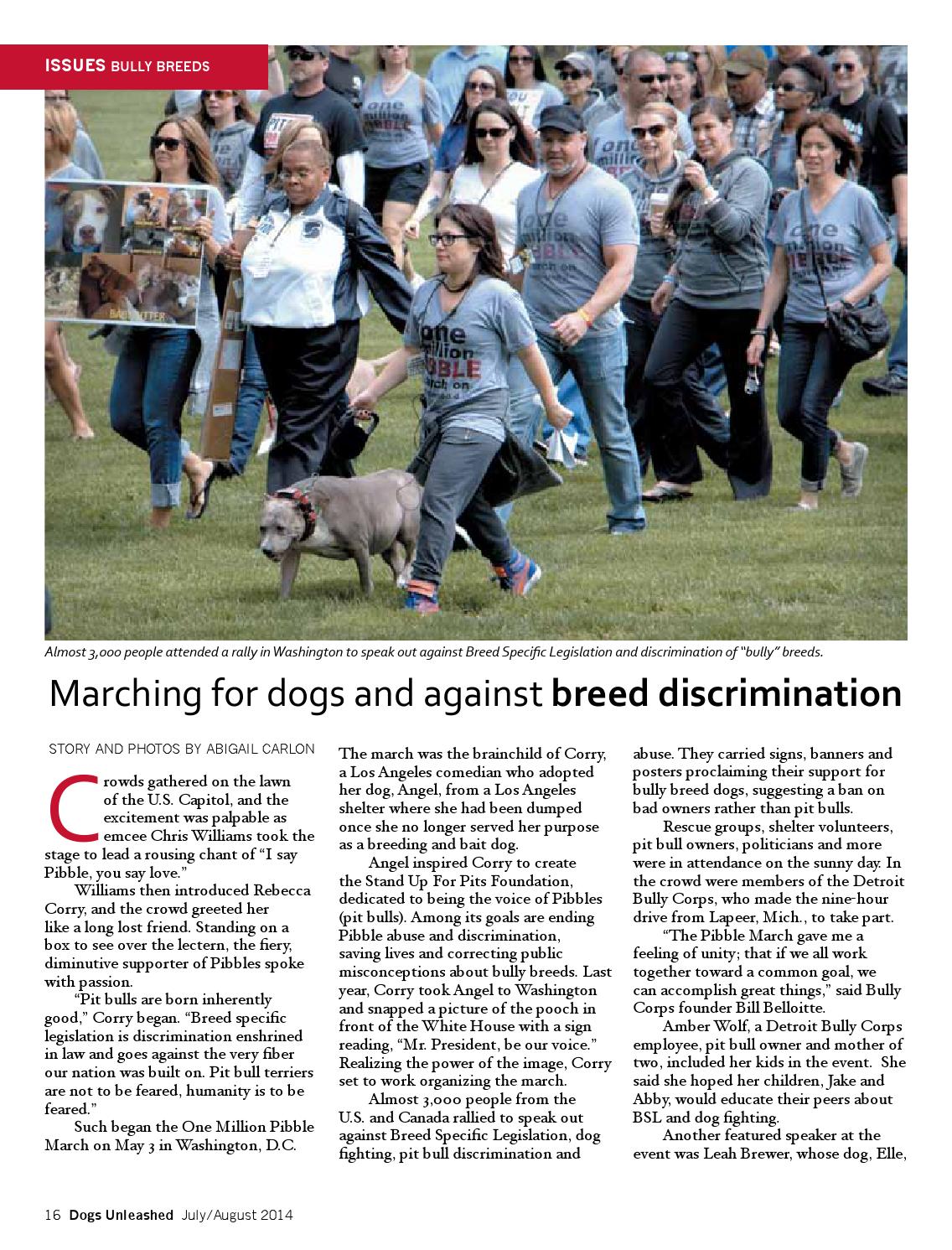 Dogs Unleashed Magazine: DC PIBBLE March inspires upcoming Michigan march!