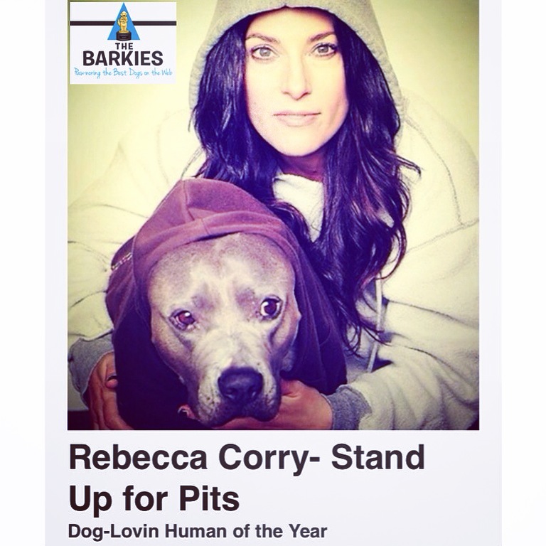 REBECCA CORRY nominated for “Dog-Lovin Human of the Year!” BARKIE Award! VOTE!!!