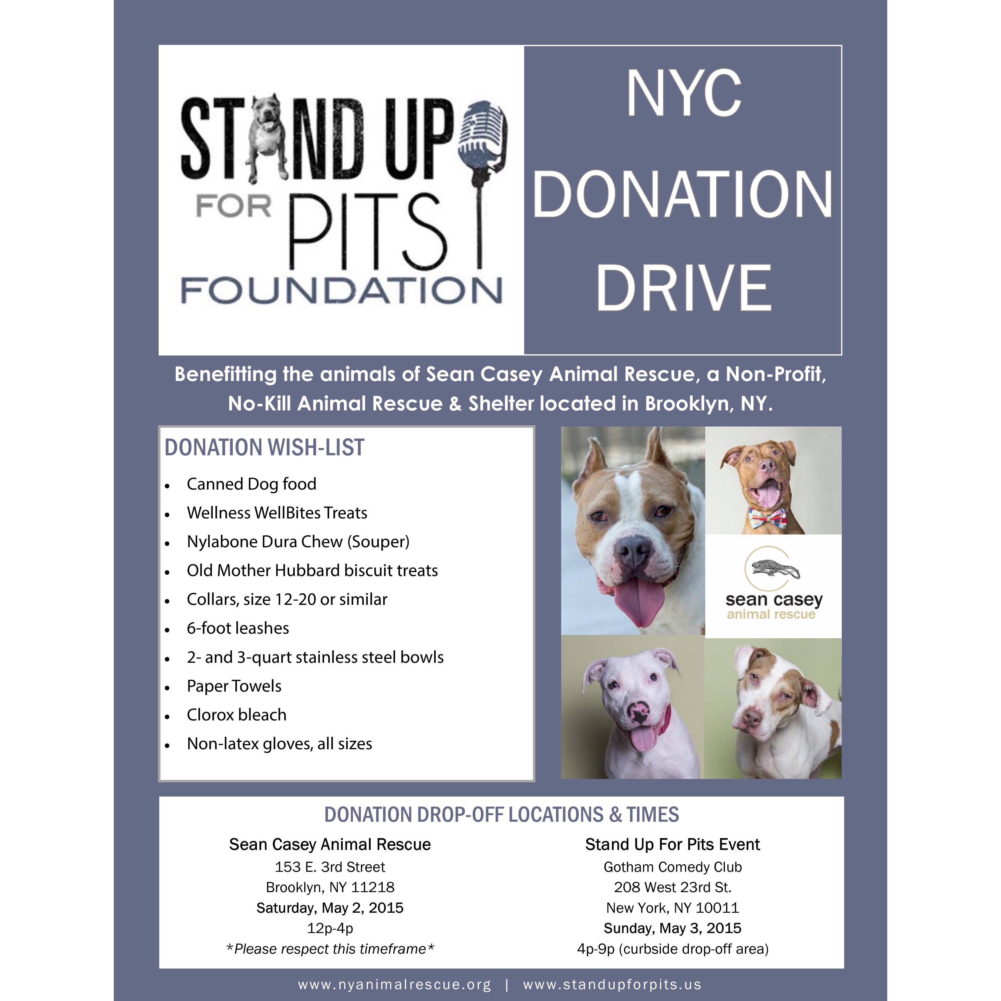 SUFP announces NYC donation drive!!!