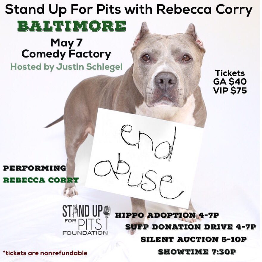 Stand Up For Pits BALTIMORE tickets available NOW!