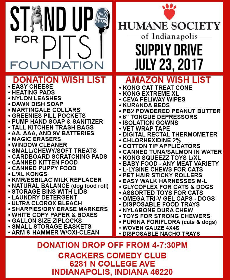 SUFP Donation Drive INDIANAPOLIS happens JULY 23rd!!