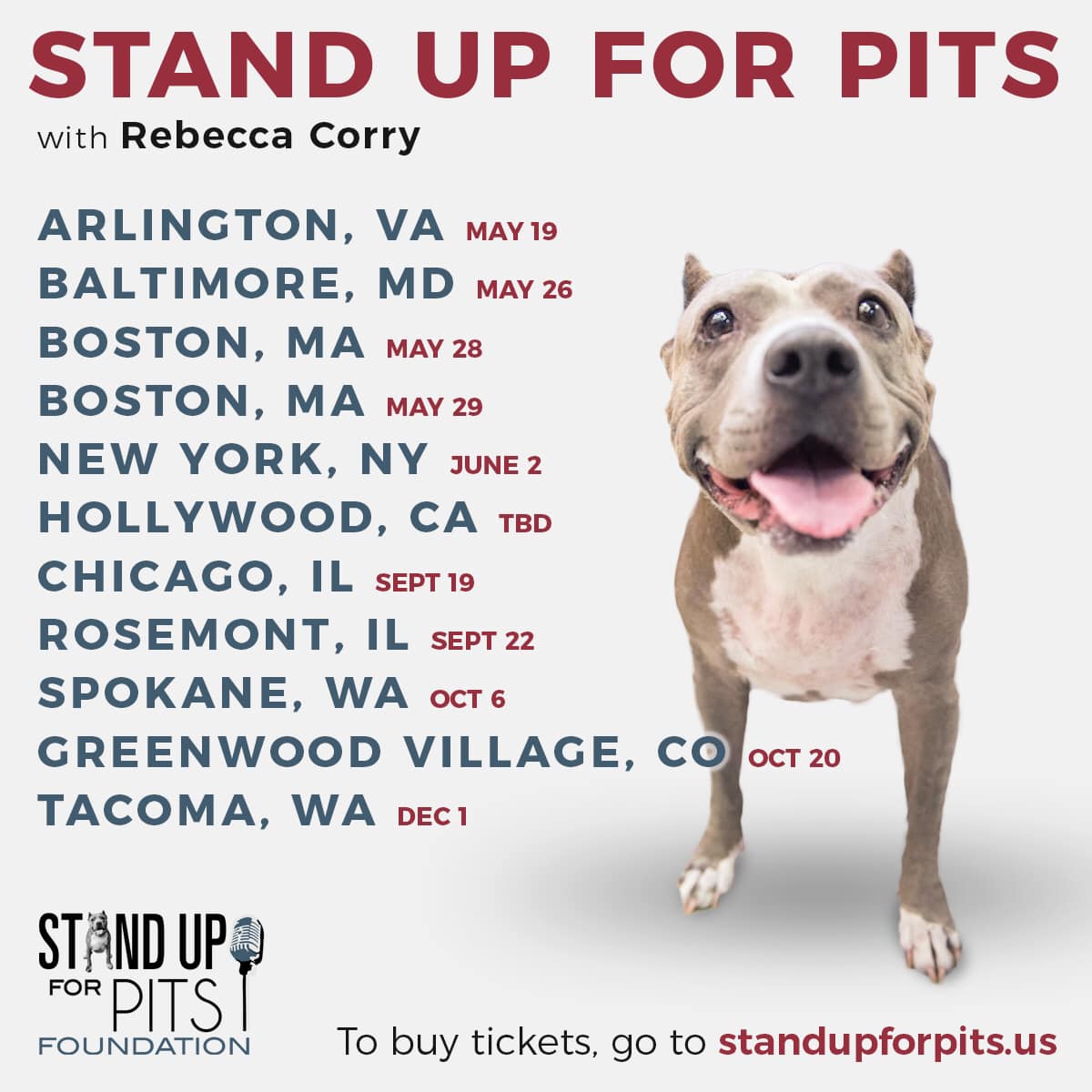2019 Stand Up For Pits tour is here!!!